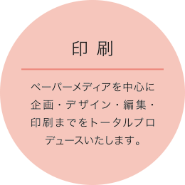PRINTING ペーパーメディアを中心に企画・デザイン・編集・印刷までをトータルプロデュースいたします。